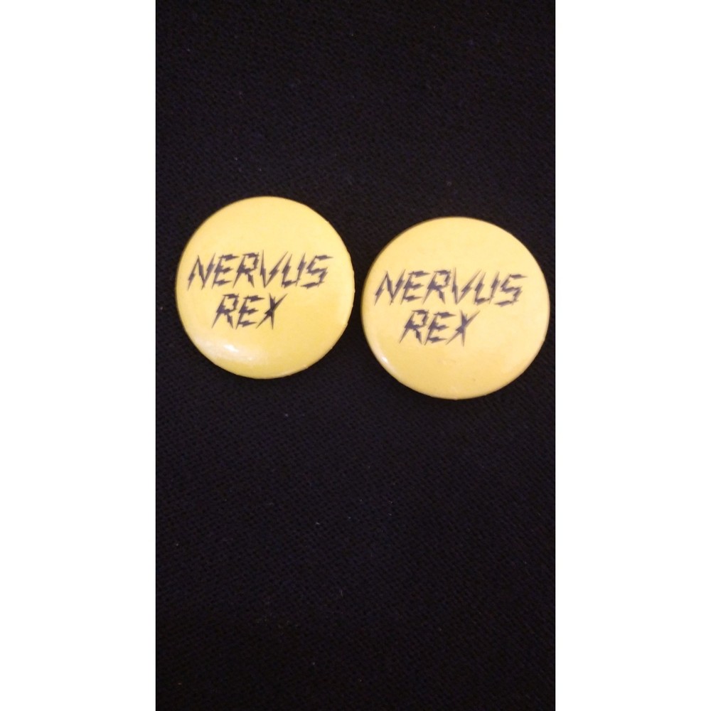 2 Yellow Vintage Pin Nervus Rex 1980's